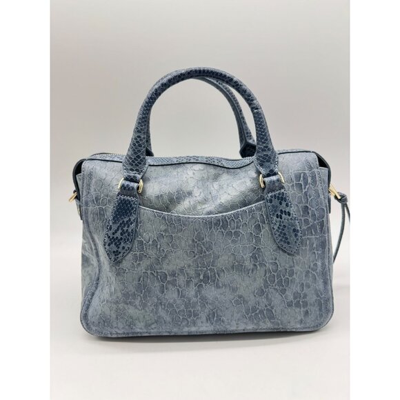 BRAHMIN Micaela Zostera leather small satchel crossbody -Bellbottom blue - Picture 11 of 15